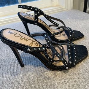 Sam Edelman Lennox black studded sandal heels